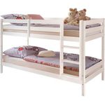 Bega 'Alain' Etagenbett, Weiß, 90x200 cm, Kiefer massiv, Leiter beidseitig montierbar