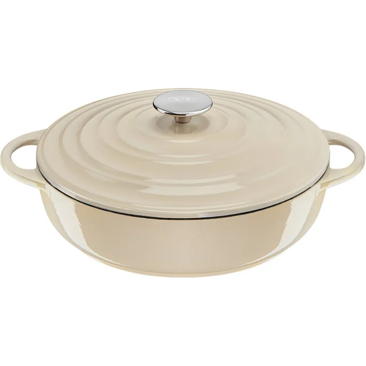 Tefal 'Lov' Servierpfanne, Gusseisen, umweltfreundlich, inkl. E-Book, Induktion, Eisen, Beige, 28 cm – Bild 1