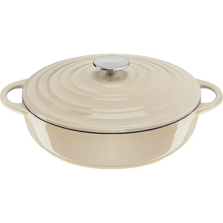 Tefal 'Lov' Servierpfanne, Gusseisen, umweltfreundlich, inkl. E-Book, Induktion, Eisen, Beige, 28 cm