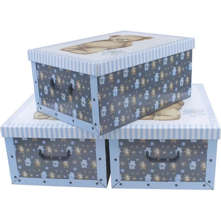 Spetebo Aufbewahrungsbox (Set, 3 St, Aufbewahrungsboxen), Stapelbox Geschenkbox