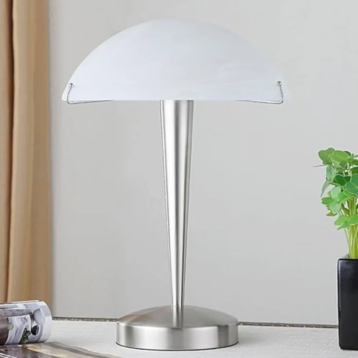 Lindby Tischleuchte Viola, Metall, Weiß IP20, 1 x 40 W – Bild 4