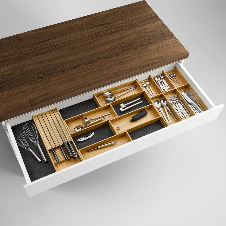 Modify Besteckeinsatz Set 1200, Esche schwarz / Besteckkasten-Set Holz – Bild 7