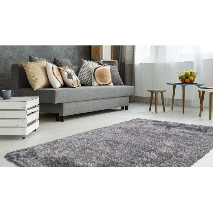 Kayoom Hochflor-Teppich Diamond 700, rechteckig, Höhe: 45 mm, weiche Microfaser, Langflor, Shaggy, Melange, Wohnzimmer – Bild 1