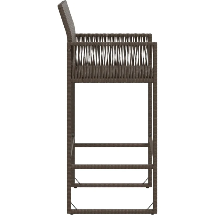 vidaXL Garten-Barhocker 2 Stk. Braun Poly Rattan 368703 – Bild 3