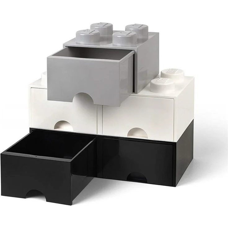 Room Copenhagen 'LEGO Storage Brick 8' Aufbewahrungsbox weiß mit 2 Schubladen – Bild 3