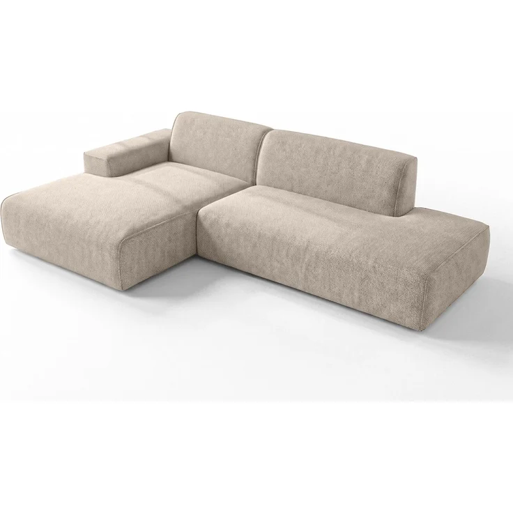 AX LIVING Ecksofa Modern Didim Duo 284 cm Beige Chenille Sofa L – Bild 4