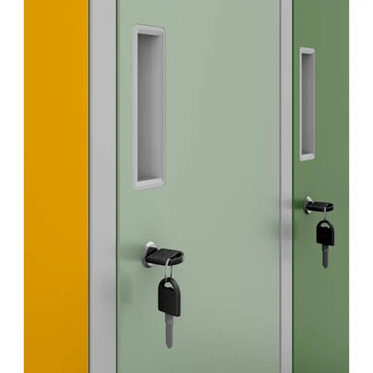 Jan Nowak Schließfachschrank Metall 10 Fächer Schulschrank 150x136x45 cm | Wertfachschrank, Garderobenschrank, Stahlspind abschließbar, pulverbeschichtet, für Schule, Kindergarten, Umkleide – Bild 2