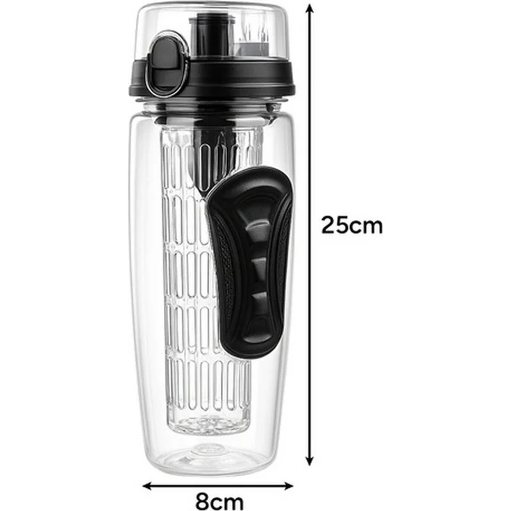 Trizand Trinkflasche Wasserflasche Trinkbehälter 1 Liter, sorgt für aromatisiertes Wasser, leicht zu reinigen und hygienisch – Bild 2