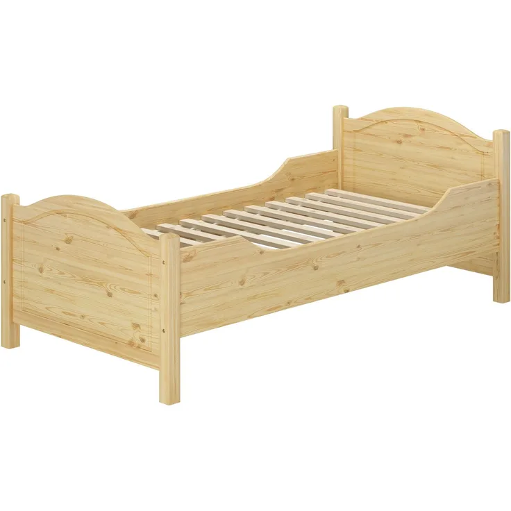 Erst-Holz Seniorenbett extra hoch Rollrost 100x220 Überlänge Holzbett Einzelbett Gästebett 60. 40-10-220