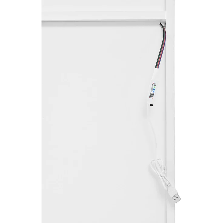 Vitrine 50x40x179 cm in Weiß/Natur mit LED-Beleuchtung und 2 Türen – Bild 9
