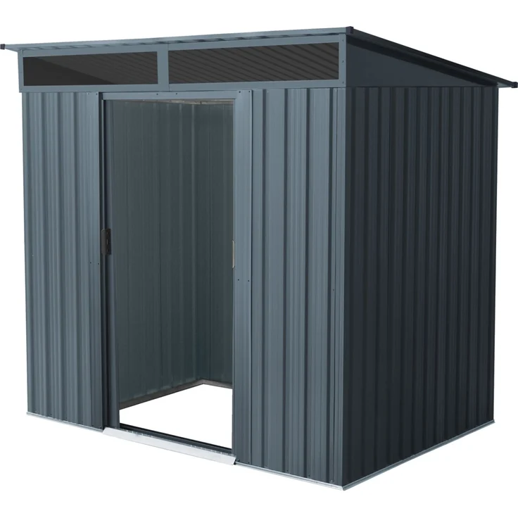 Pergart Metall Gerätehaus Lüttich 65, 184 x 139 x 180 cm(BxTxH), 3m², Anthrazit – Bild 3