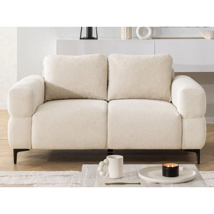 S-Style Möbel 2-Sitzer Sofa Cardea in Bubble-Optik aus weichem Strukturstoff, mit Wellenfederung und hohem Sitzkomfort