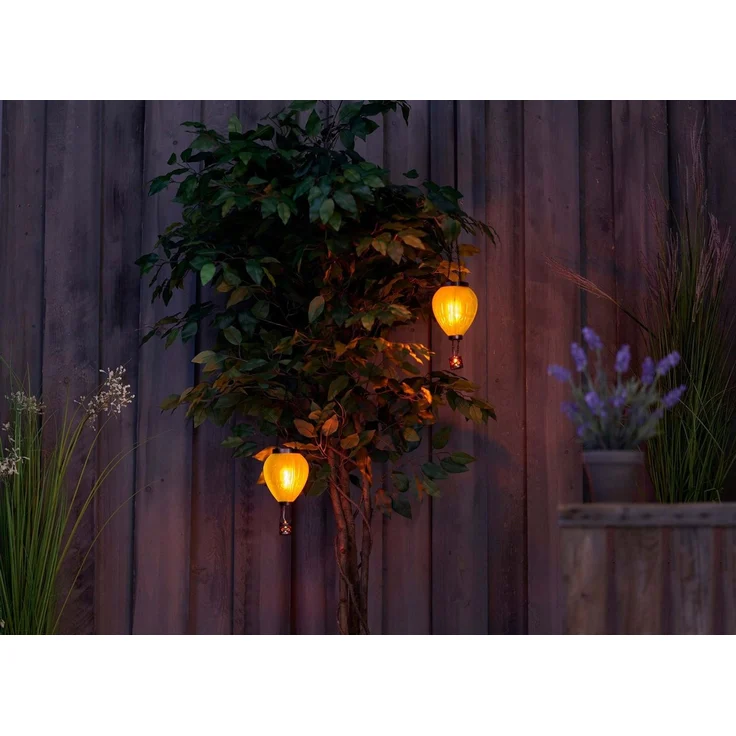 Northpoint LED-Hängeleuchte mit Solarpanel Laterne Heißluftballon Windlicht Garten Deko – Bild 2