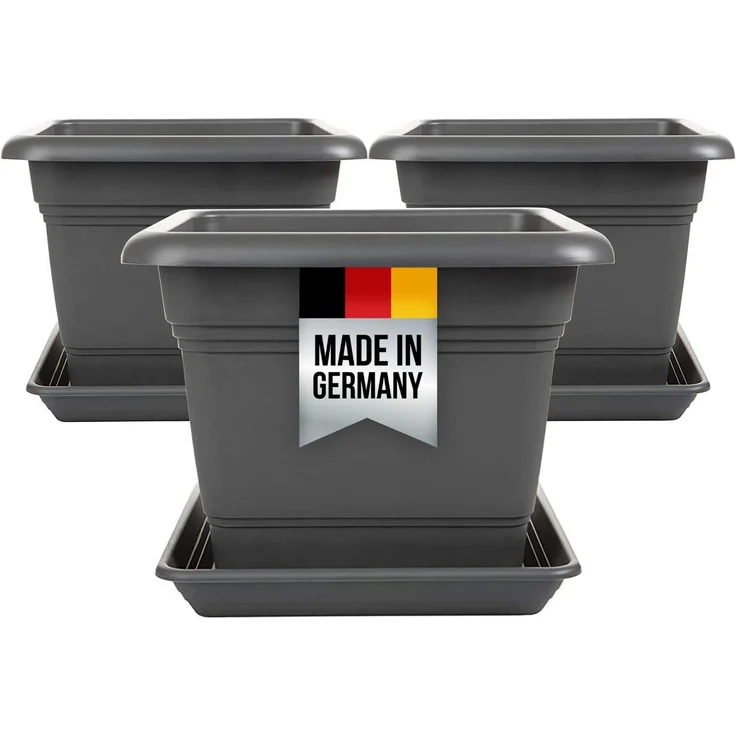 2 Friends 3er Set Pflanzkübel Groß Außen, Blumentopf Gross 40x40 cm – Bild 1