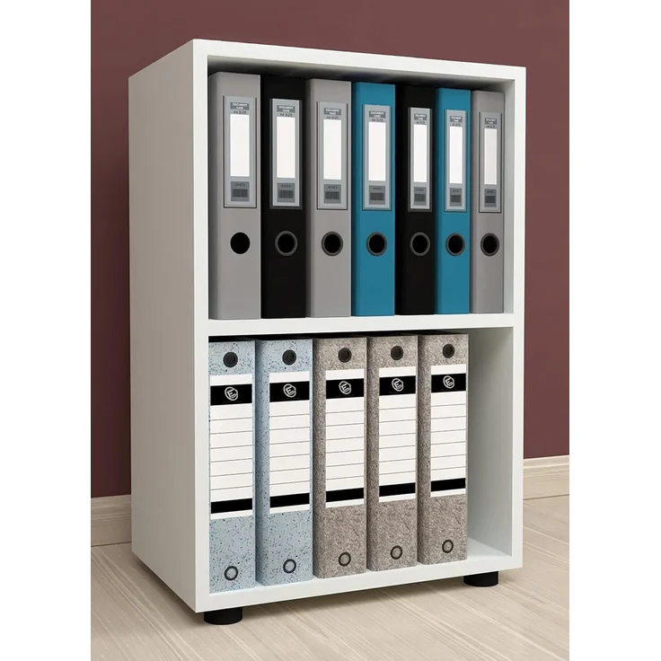 VCM Büroregal & Bücherregal Ulas 918439 Weiß H. 74 x B. 49 x T. 32 cm – Bild 2