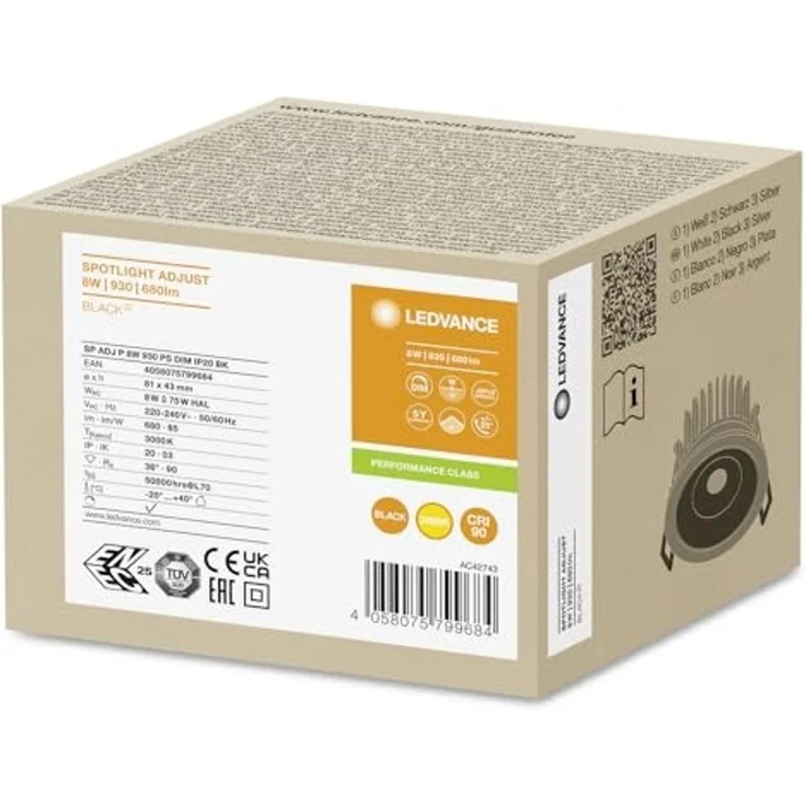 LEDVANCE SPOT ADJUST 8W 930 PS DIM IP20 BK – Bild 5