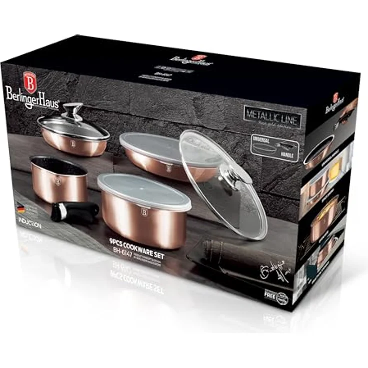 Berlinger Haus Berlinger Haus komplet garnków 9-el. click and cook metallic line rose gold BH6147 – Bild 6