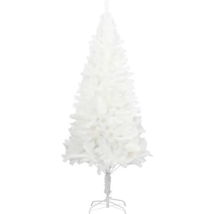vidaXL Künstlicher Weihnachtsbaum Naturgetreue Nadeln Weiß 210 cm 321024