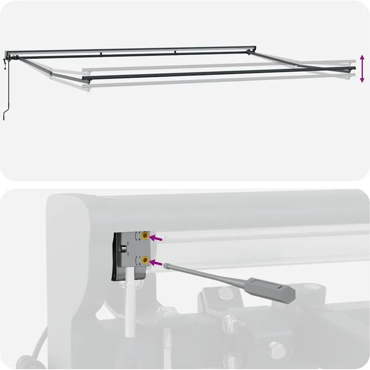 vidaXL Einziehbare Markise Weiß 500x300 cm Stoff 3331368 – Bild 9