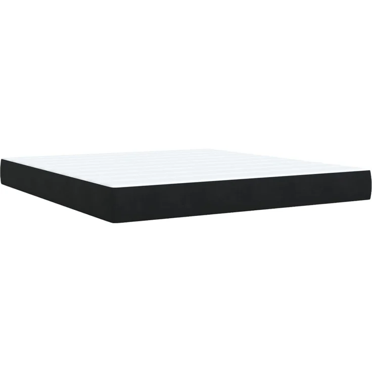 vidaXL Boxspringbett mit Matratze Schwarz 180x200 cm Samt 3288674 – Bild 12