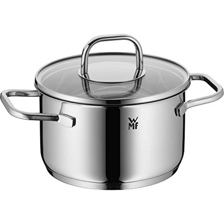 WMF Topf-Set Inspiration, Cromargan® Edelstahl Rostfrei 18/10 (Set, 7-tlg, je 1 Fleischtopf Ø 16/20/24 cm, 1x Stieltopf Ø 16 cm), energiesparende TransTherm®-Allherdböden, pflegeleicht und robust – Bild 2