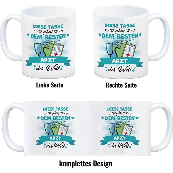 speecheese Tasse Bester Arzt der Welt Kaffeebecher – Bild 3