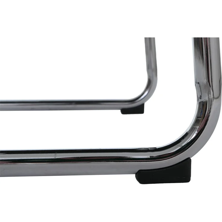 2er-Set Besucherstuhl HWC-Q85, Konferenzstuhl Freischwinger, Metall Kunstleder 280 g/m² ~ hellbraun – Bild 6