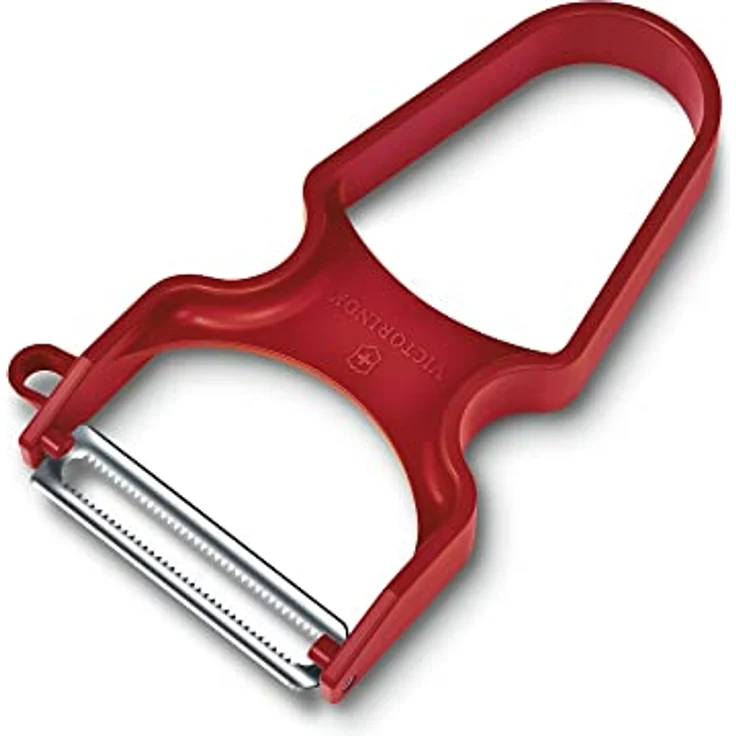 Victorinox RAPID Sparschäler, Tomaten-Schäler, Zackenschliff, Zweischneidig, Extra Scharf, Robuster Kunststoffgriff, rot – Bild 3