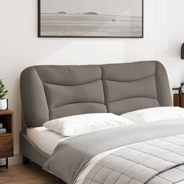 vidaXL Kopfteil-Kissen Taupe 160 cm Stoff – Bild 9