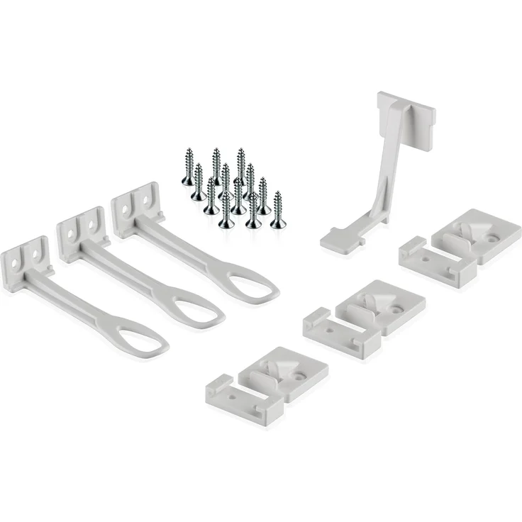 reer Schrank- und Schubladensicherung mit Montagehilfe | Einfache Einhand-Bedienung | Schraubmontage | integrierter Klemmschutz | 3 Stück | Farbe: weiß – Bild 9
