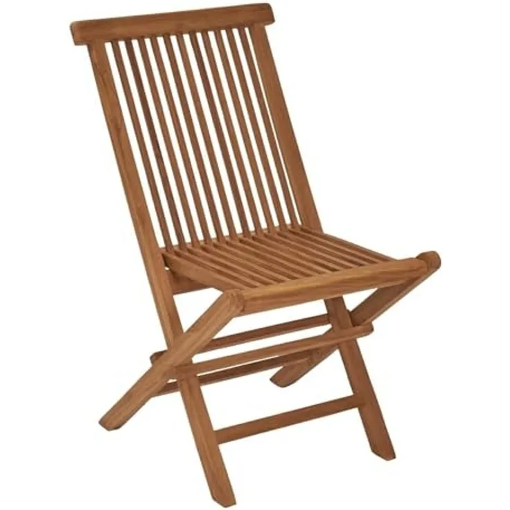 Outdoor Klappstuhl RIVA, Braun, Teakholz massiv, Klappbar, (1 St), B 43 x H 89 x T 47 cm