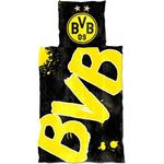 BVB Bettwäsche BVB-Bettwäsche Glow in the Dark (135x200cm), 100 % Baumwolle, 2 teilig