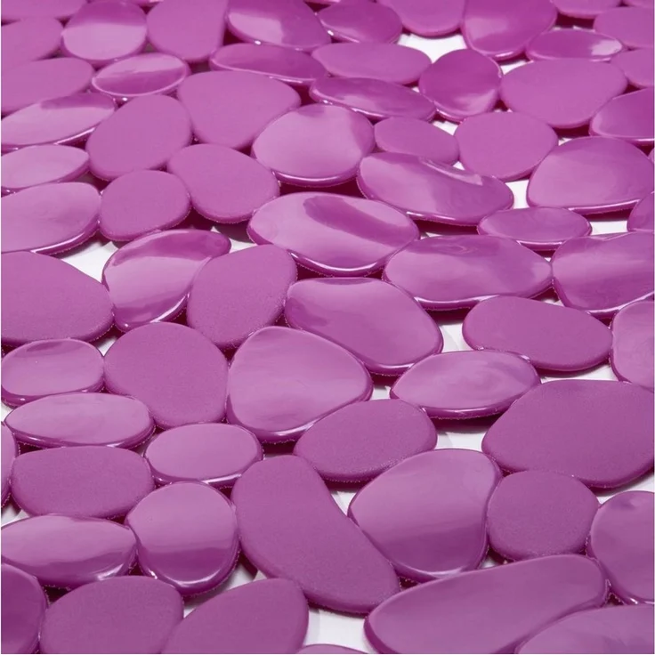MSV Duschmatte KIESELSTEIN, mit Saugnäpfen, rutschfest, pflegeleicht, PVC, Dusch- und Wanneneinlage, PVC, attraktive Kieselstein-Optik, in vielen bunten Farben erhältlich – Bild 2