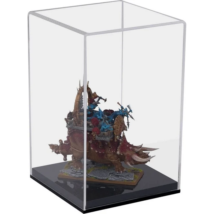 HMF Vitrine elegante Acryl Vitrine, Ausstellungskasten für Sammelstücke Schaukasten für Modellautos, Figuren, 14 x 14 x 22 cm, transparent – Bild 2