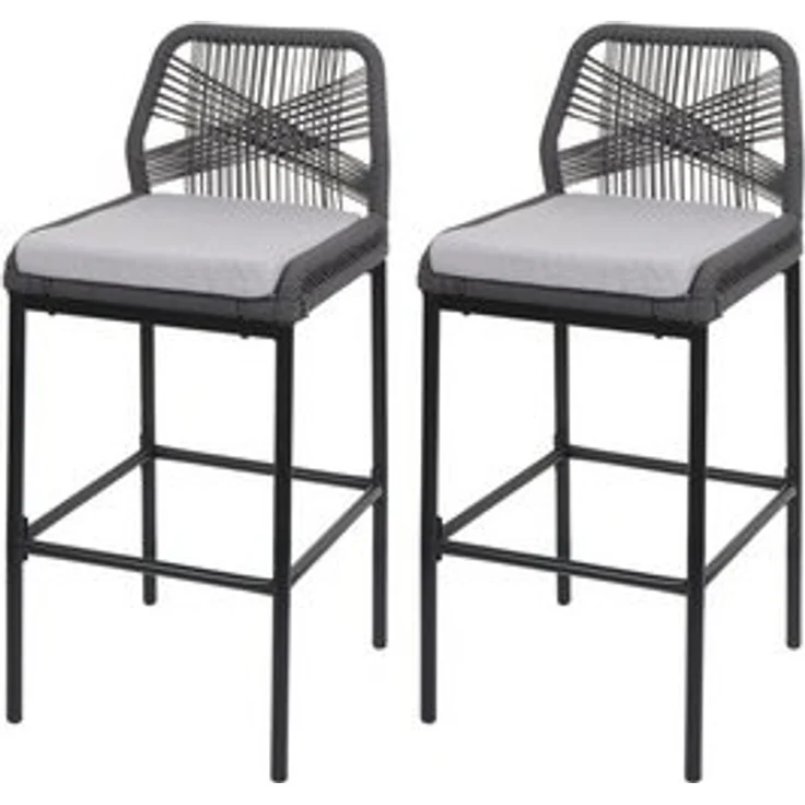 MCW Barhocker MCW-O21-M (2 St), Inkl. Sitzkissen, Stoffqualität 180 g/m, Verstellbare Fußbodenschoner – Bild 6