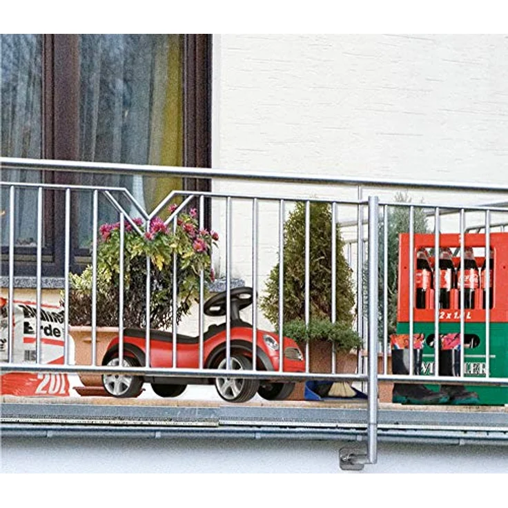 Maximex Balkon-Sichtschutz Mod. Mauer, 5m, blickdichte Balkonverkleidung, UV- und witterungsbeständig, schnelltrocknend und reißfest, zuschneidbar, Kunststoff – Bild 4