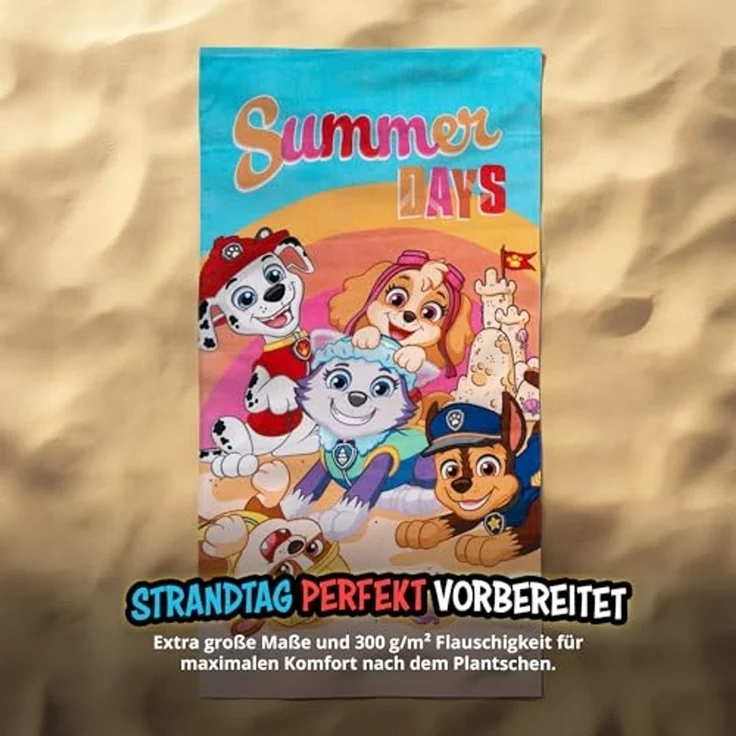 United Labels® Strandtücher Paw Patrol - Summer Days - Badetuch, 140 x 70 cm – Bild 3