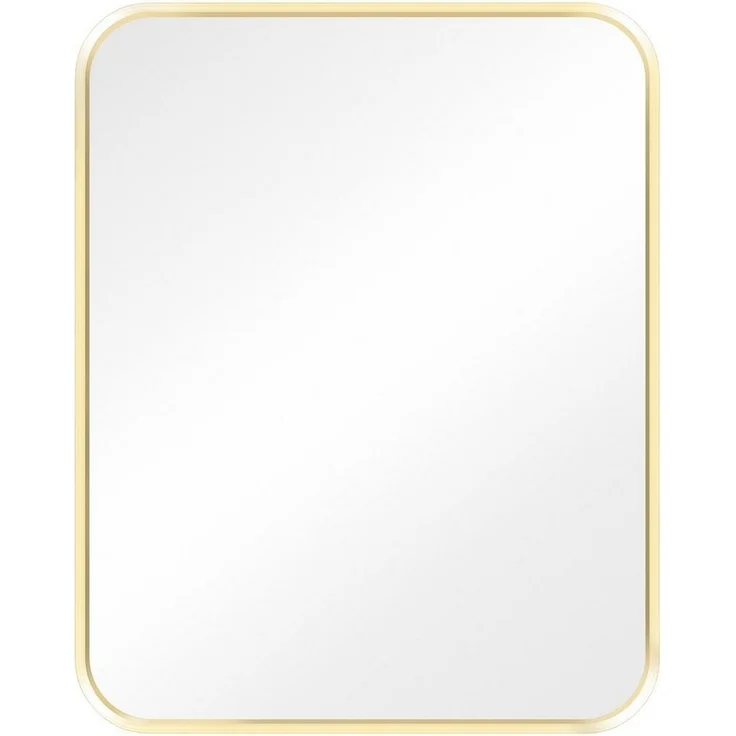 Navaris Wandspiegel Wandspiegel mit Metall Rahmen in Gold Deko Spiegel 50 x 40 cm (1-St) – Bild 1