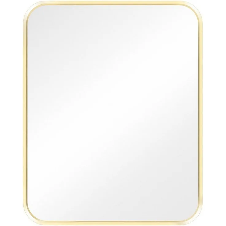 Navaris Wandspiegel Wandspiegel mit Metall Rahmen in Gold Deko Spiegel 50 x 40 cm (1-St)
