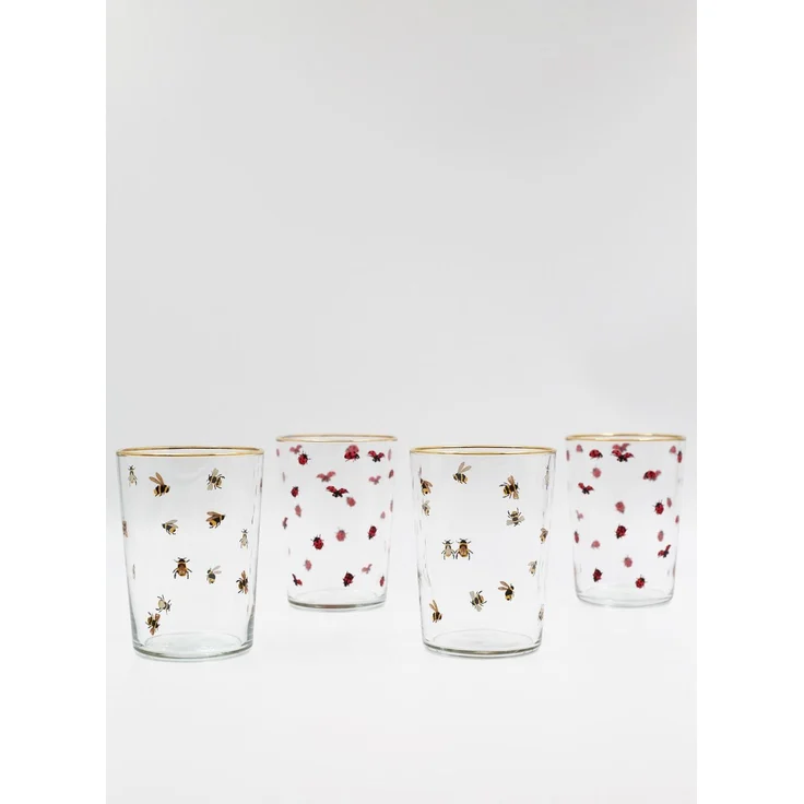 Hermia Concept 'Lady 510' Gläser-Set (4-teilig), Gold / Transparent, 8,8 x 8,8 x 12 cm, 510 ml – Bild 5