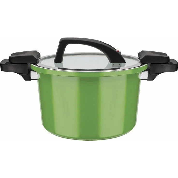 GSW Dampfgartopf Ceramica green, Aluminium (1-tlg), Dampfkochtopf, mehrfache Ceramic-Versielgung, Induktion – Bild 4