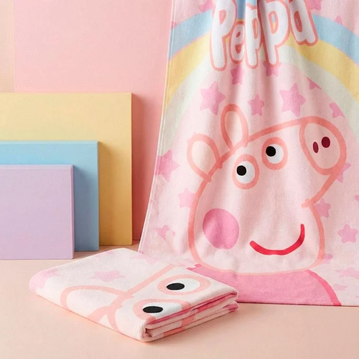 Peppa Pig Polyester Strandtuch für Kinder 70 × 140 cm 250 gsm – Bild 4