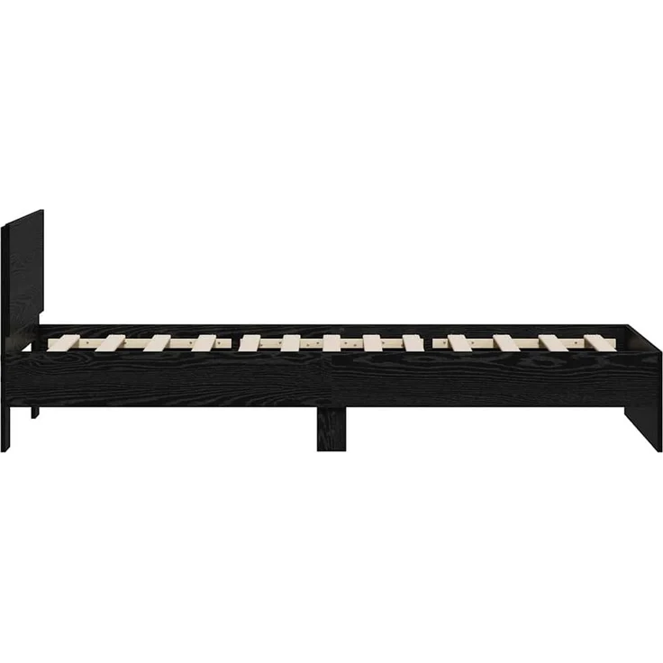 vidaXL Bettrahmen Schwarz Eichen-Optik 75 x 190 cm Holzwerkstoff 871662 – Bild 5