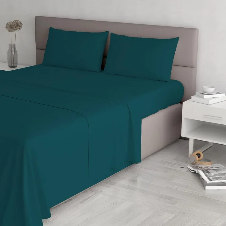 Bettwäsche Max 160x190 cm Verde Petrolio
