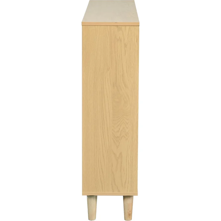 ZUBALIYA Schuhschrank 100 x 25 x 90 cm, aus Spanplatte, Helle Eiche – Bild 20