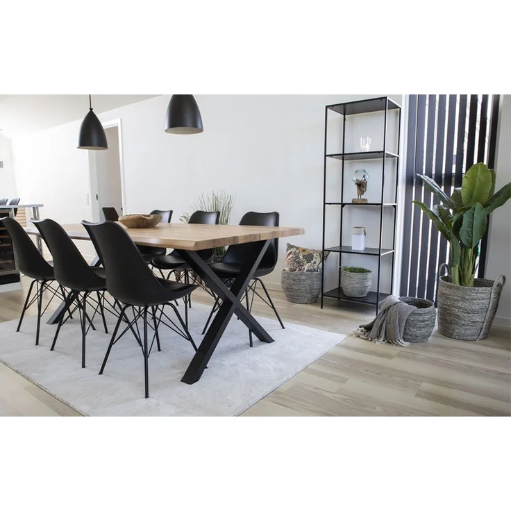 House Nordic Esszimmerstuhl, PU-Leder, schwarz, Beine schwarz - 2er set – Bild 8