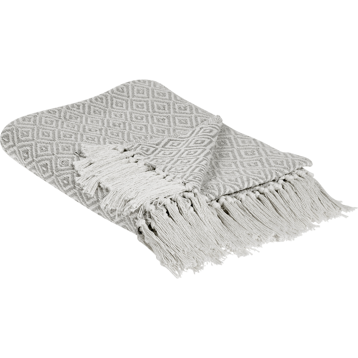 Beliani 'MITYAL' Kuscheldecke, Baumwolle taupe, 125 x 150 x 0,5 cm