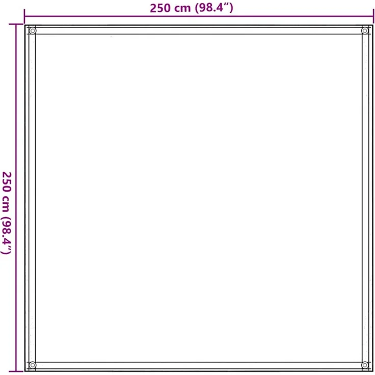 vidaXL Zeltteppich 250x250 cm Braun 310800 – Bild 6
