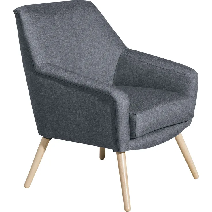 Sessel Kachka Bezug Flachgewebe Buche natur / denim 21037