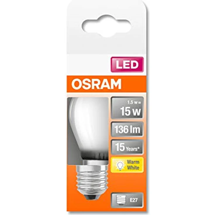 OSRAM Classic P LED-Lampe E27, 1,5W, warmweiß 2.700K, matt, nicht dimmbar – Bild 2